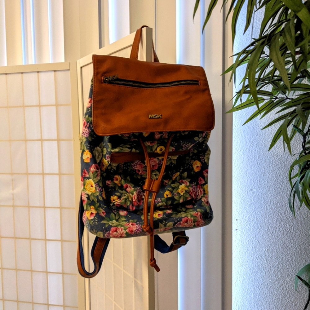 MSK Floral Backpack